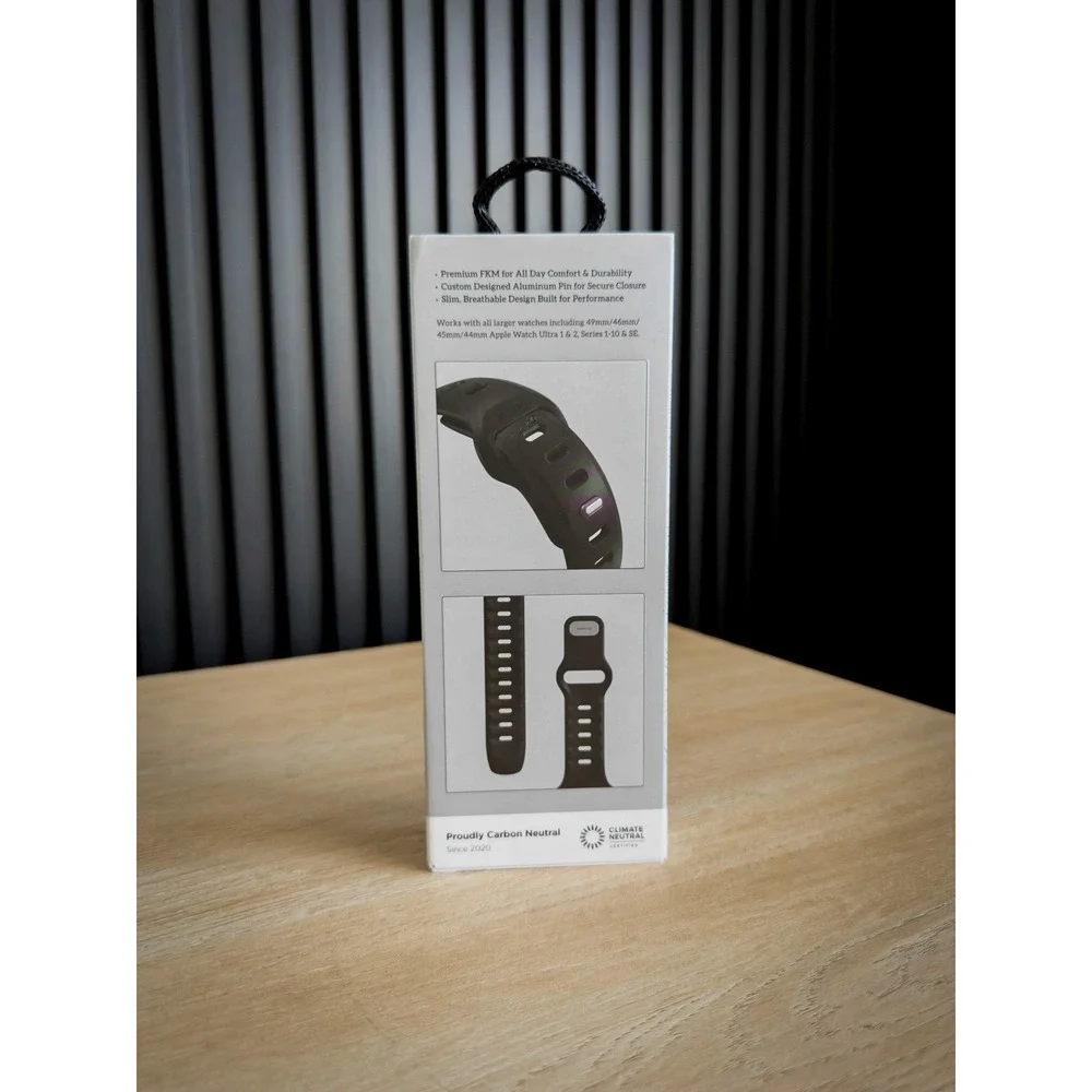 Nomad Tempo Band Black FKM Rubber for Apple Watch 49mm 46mm 45mm 44mm